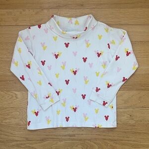 LA LUNA EUC 100% Pima Cotton Disney Mickey Mouse Ballon Layering Turtleneck